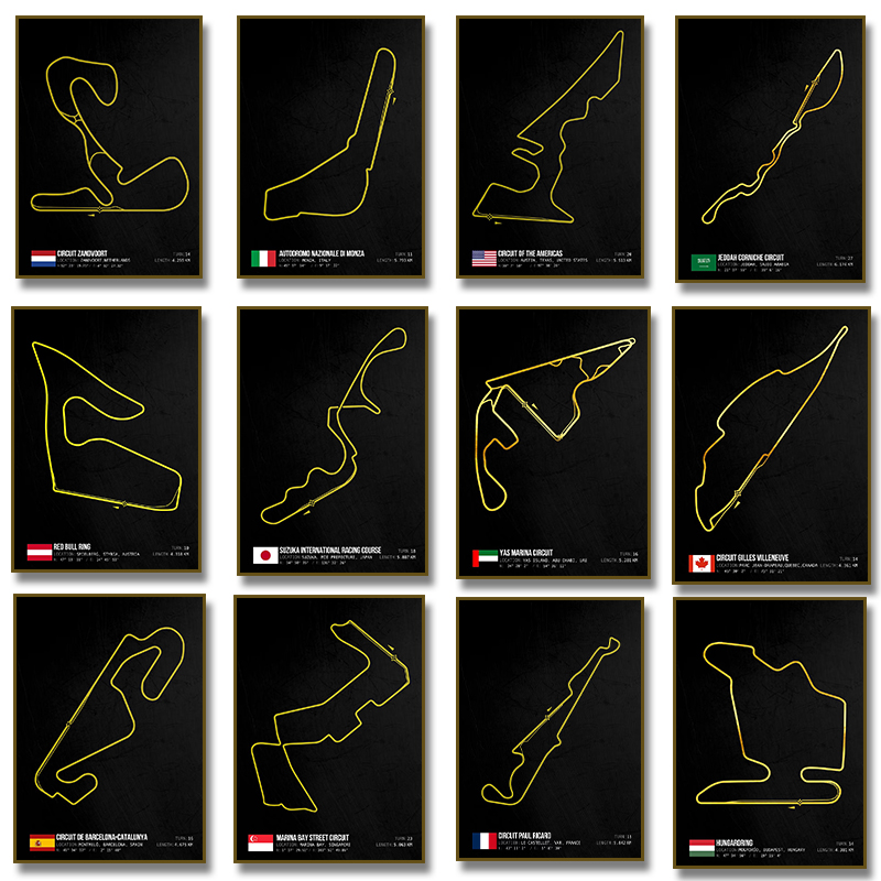 Home Barcelona - Modern World Racing Circuits Track Poster