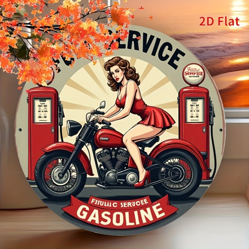 Round Metal Tin Sign Wall Deco - Home Bar Cafe review and price
